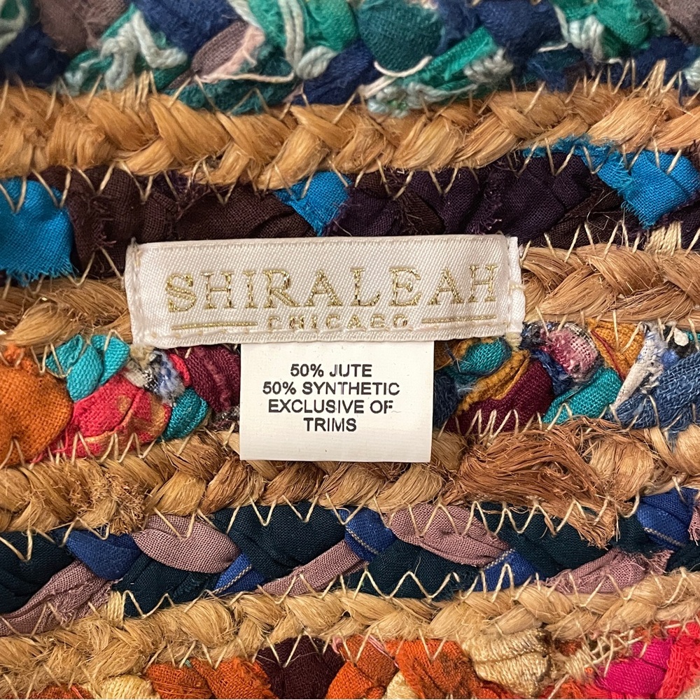 Anthropologie Shiraleah Chicago Fiesta Woven Tote - Picture 3 of 5